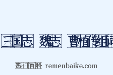 三国志·魏志·曹植传组词是什么意思的图片